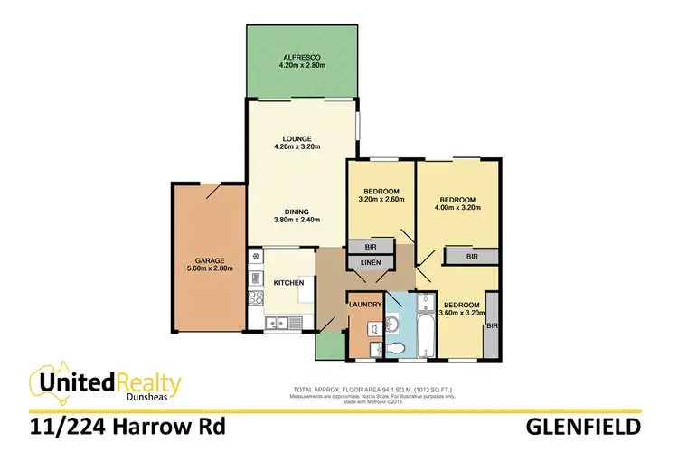 Floorplan of Homely townhouse listing, 11/224 Harrow Road, Glenfield NSW 2167