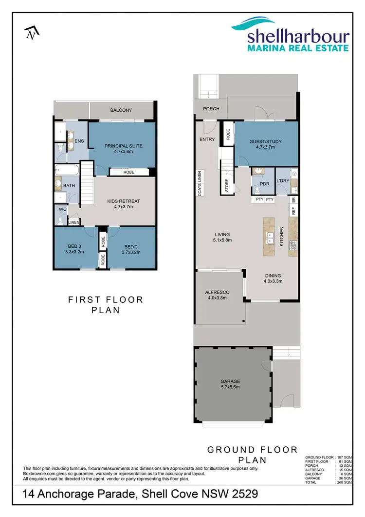 Floorplan of Homely townhouse listing, 14 Anchorage Parade, Shell Cove NSW 2529