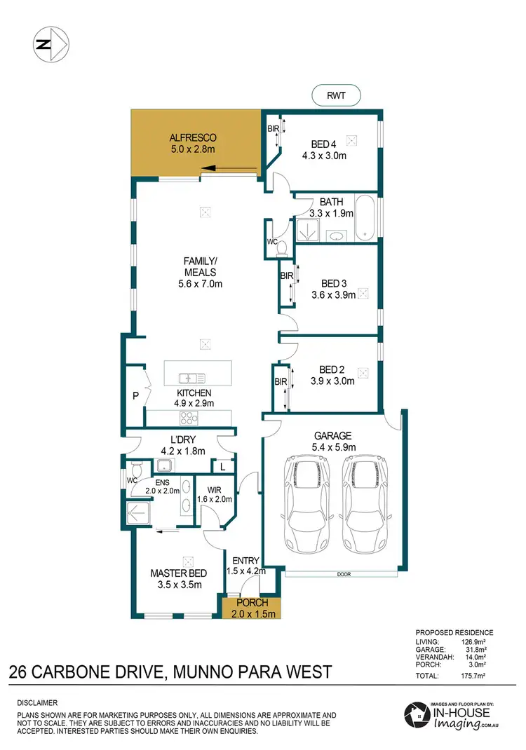 Floorplan of Homely house listing, 26 Carbone Drive, Munno Para West SA 5115