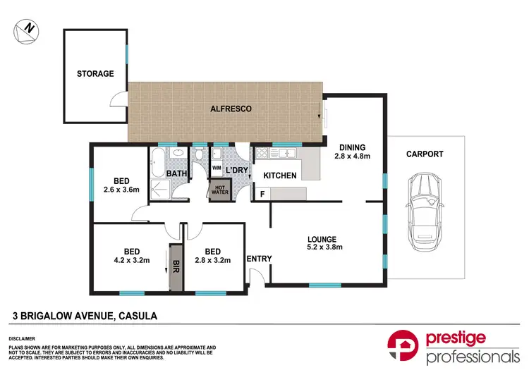 Floorplan of Homely house listing, 3 Brigalow Avenue, Casula NSW 2170