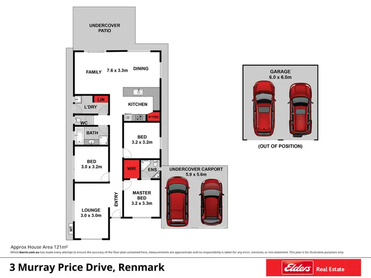 Floorplan of Homely house listing, 3 Murray Price Drive, Renmark SA 5341