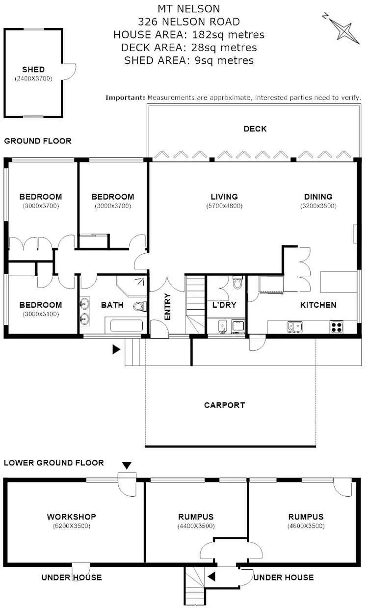 Floorplan of Homely house listing, 326 Nelson Road, Mount Nelson TAS 7007