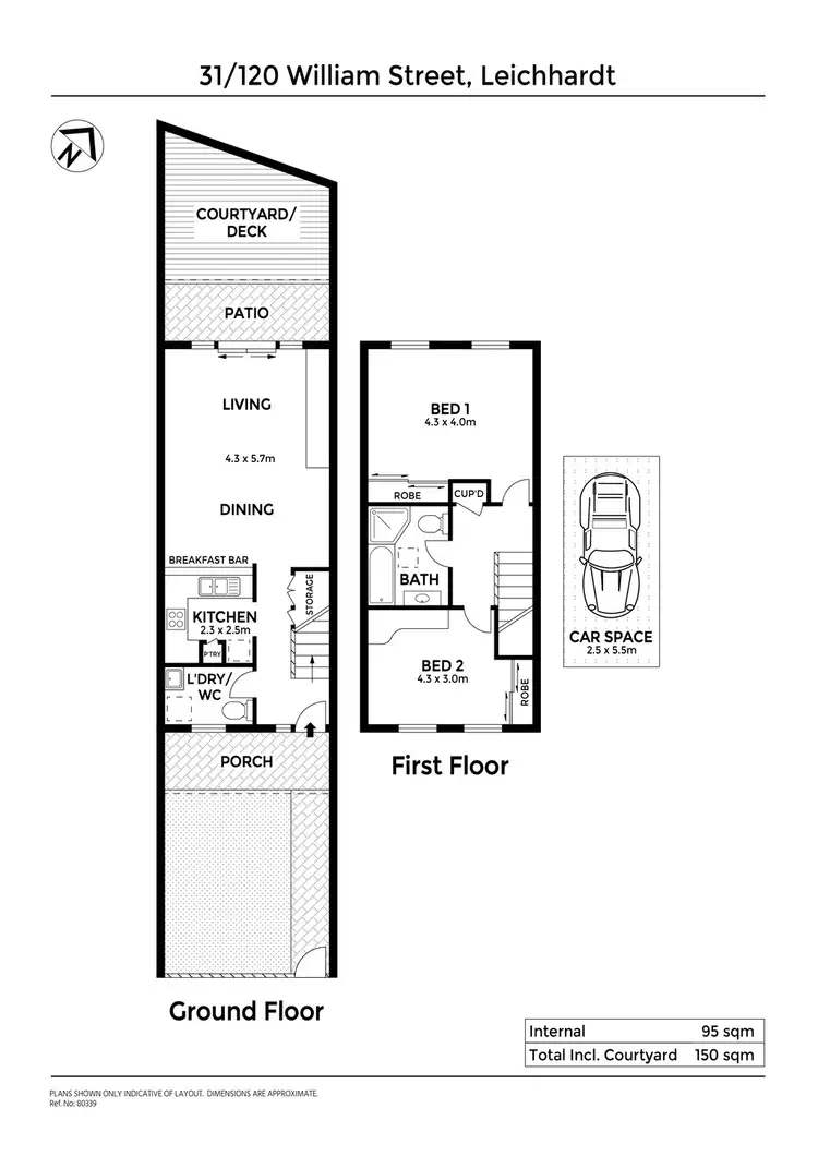 Floorplan of Homely townhouse listing, 31/120 William Street, Leichhardt NSW 2040