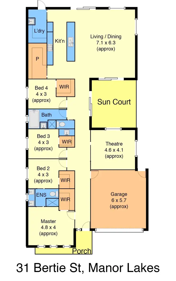 Floorplan of Homely house listing, 31 Bertie Street, Manor Lakes VIC 3024