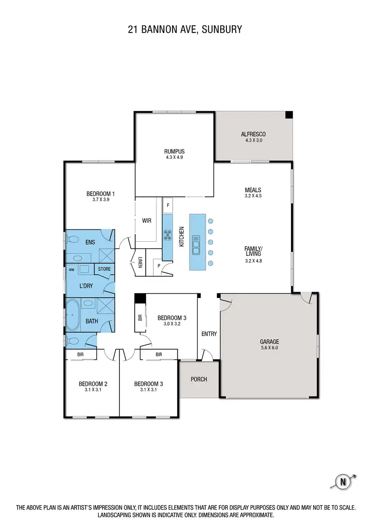 Floorplan of Homely house listing, 21 Bannon Avenue, Sunbury VIC 3429