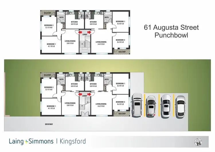 Floorplan of Homely block of units listing, 61 Augusta Street, Punchbowl NSW 2196
