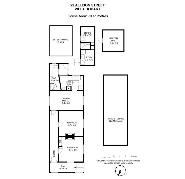 Floorplan of Homely house listing, 22 Allison Street, West Hobart TAS 7000