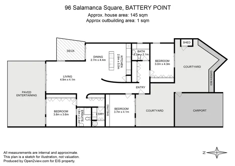 Floorplan of Homely apartment listing, 96 Salamanca Square, Battery Point TAS 7004