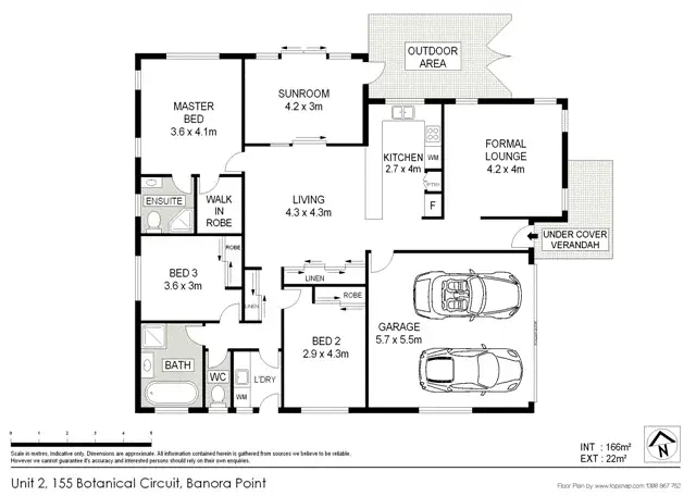 Floorplan of Homely house listing, 2/155 Botanical Circuit, Banora Point NSW 2486