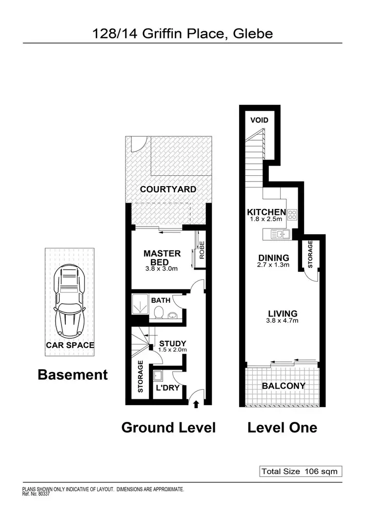 Floorplan of Homely unit listing, 128/14 Griffin Place, Glebe NSW 2037