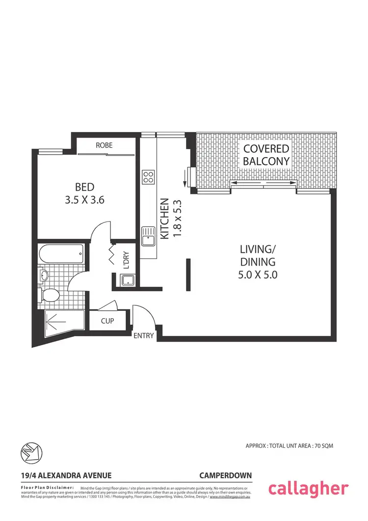 Floorplan of Homely apartment listing, 19/4 Alexandra Drive, Camperdown NSW 2050