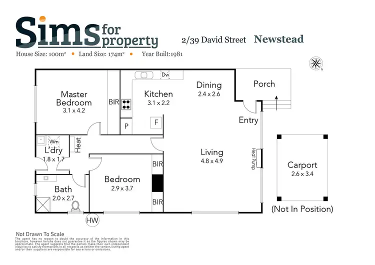 Floorplan of Homely unit listing, 2/39 David Street, Newstead TAS 7250
