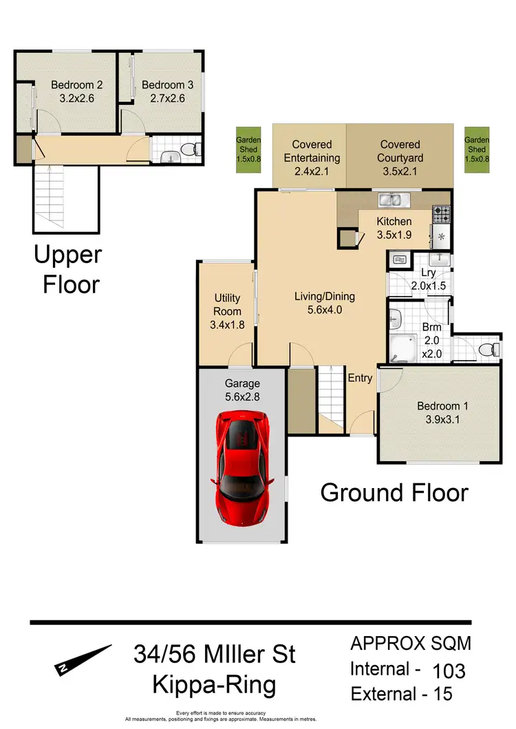 Floorplan of Homely townhouse listing, 34/56 MILLER STREET, Kippa-ring QLD 4021