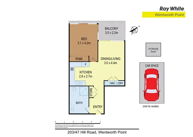 Floorplan of Homely apartment listing, 203/47 Hill Road, Wentworth Point NSW 2127
