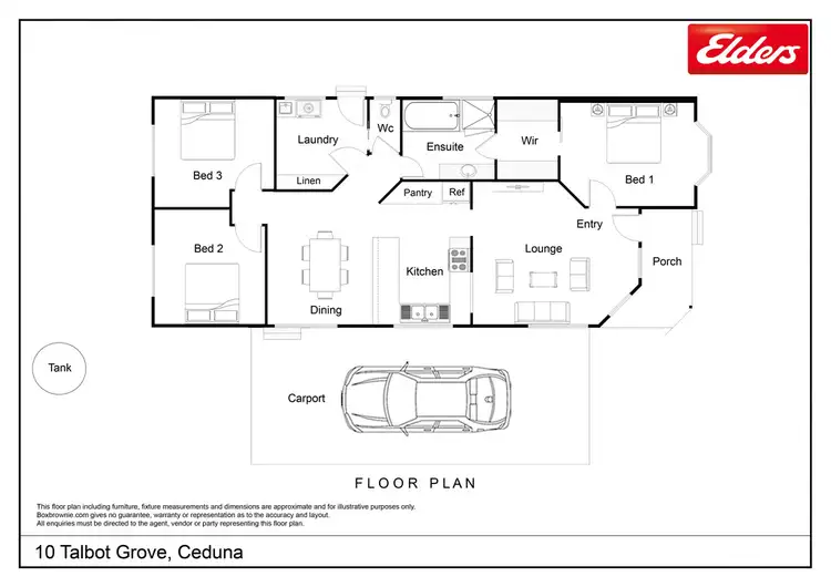 Floorplan of Homely house listing, 10 Talbot Grove, Ceduna SA 5690