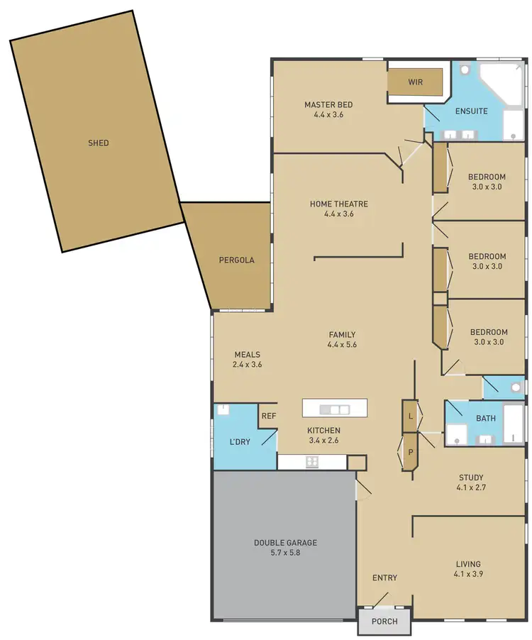 Floorplan of Homely house listing, 10 Lanaghan Avenue, Caroline Springs VIC 3023