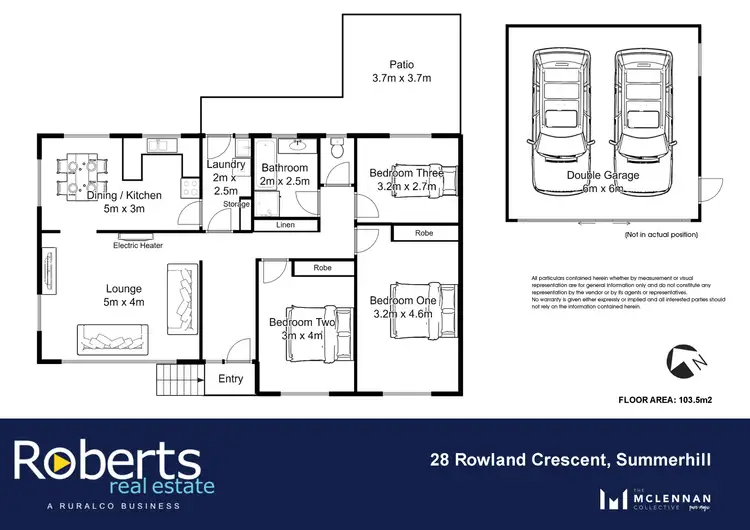 Floorplan of Homely house listing, 28 Rowland Crescent, Summerhill TAS 7250