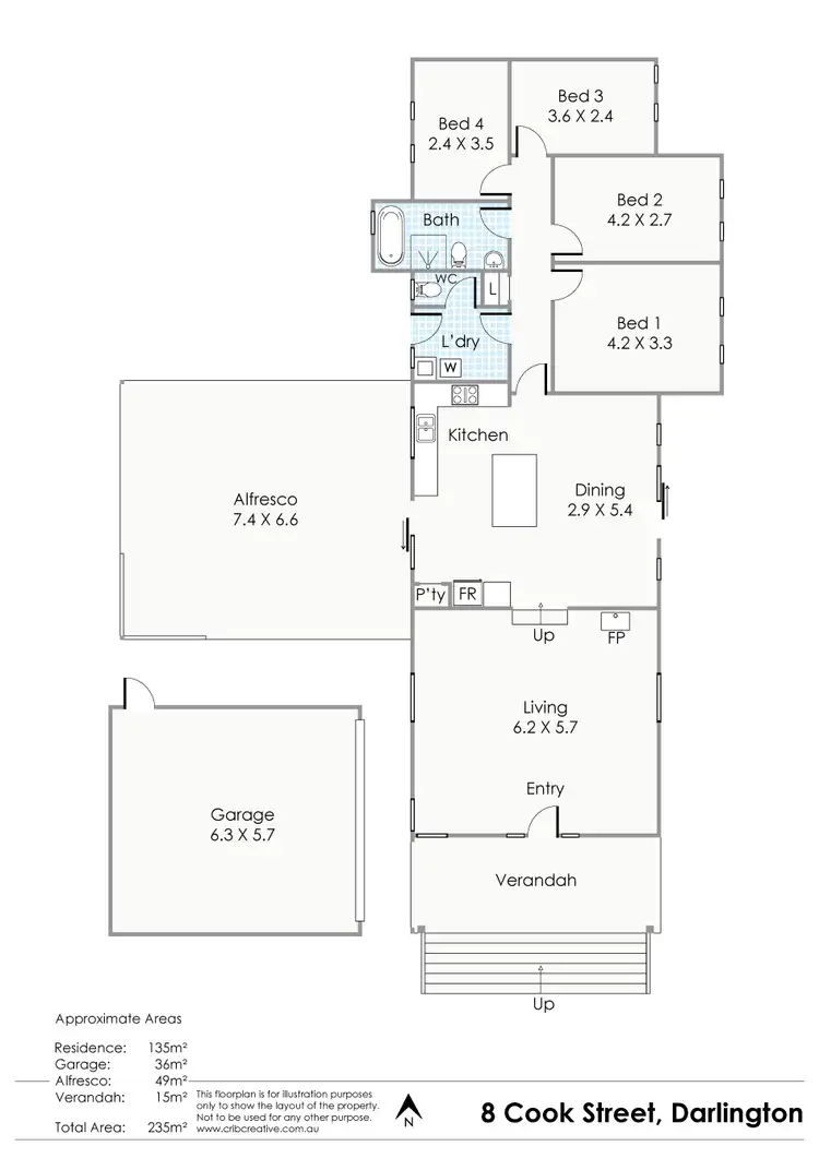 Floorplan of Homely house listing, 8 Cook Street, Darlington WA 6070