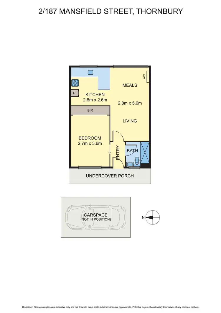 Floorplan of Homely apartment listing, 2/187 Mansfield Street, Thornbury VIC 3071