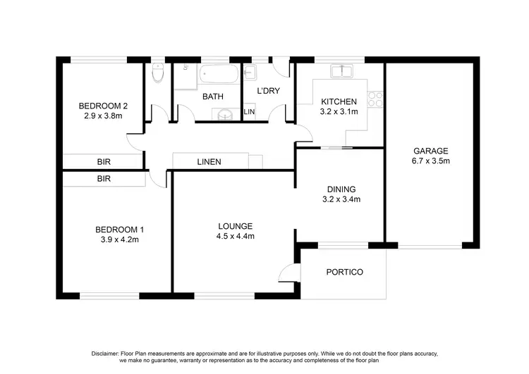 Floorplan of Homely unit listing, 2/35 Bertha Street, Mount Gambier SA 5290