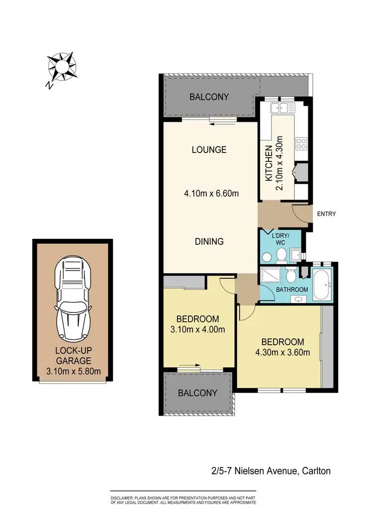 Floorplan of Homely apartment listing, 2/5-7 Nielsen Avenue, Carlton NSW 2218