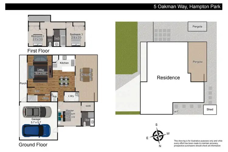 Floorplan of Homely house listing, 5 Oakman Way, Hampton Park VIC 3976