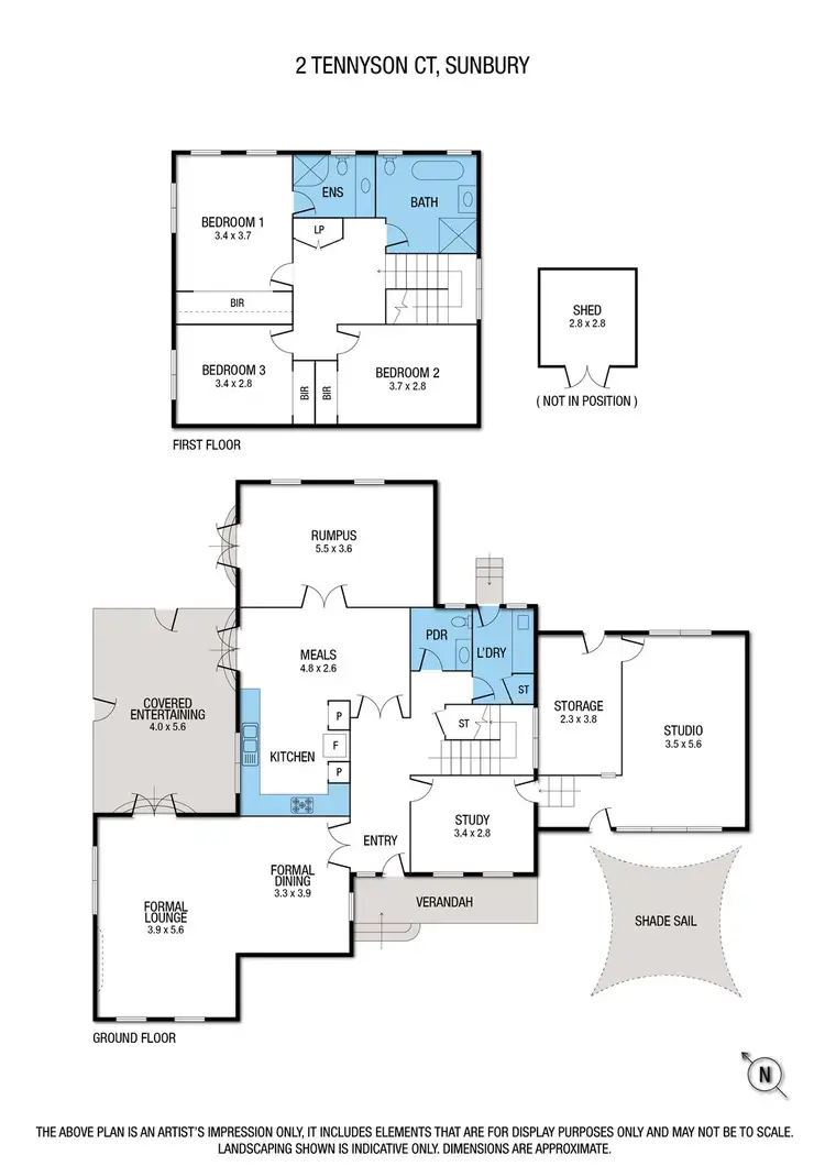Floorplan of Homely house listing, 2 Tennyson Court, Sunbury VIC 3429