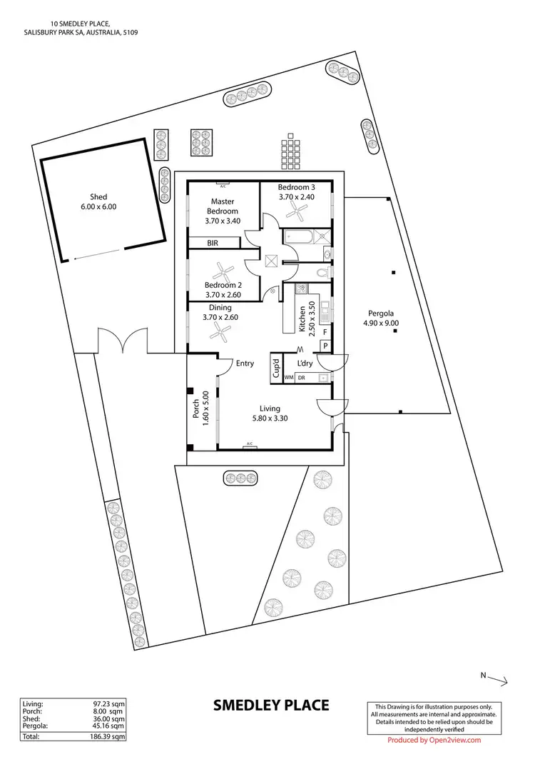 Floorplan of Homely house listing, 10 Smedley Place, Salisbury Park SA 5109
