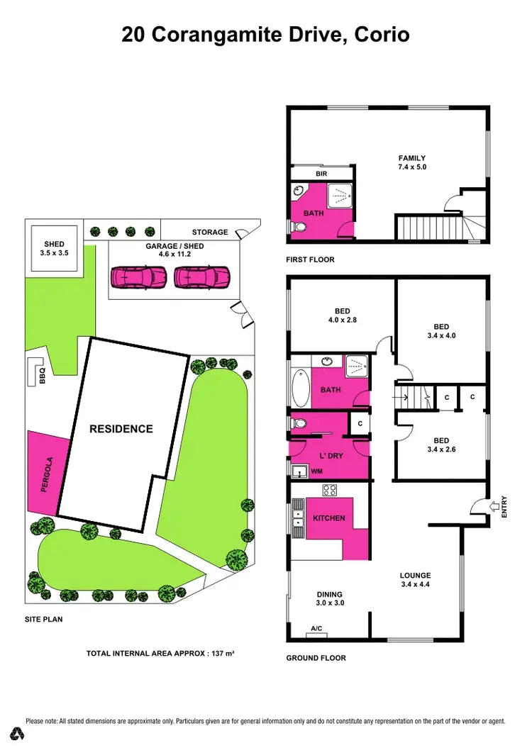 Floorplan of Homely house listing, 20 Corangamite Drive, Corio VIC 3214