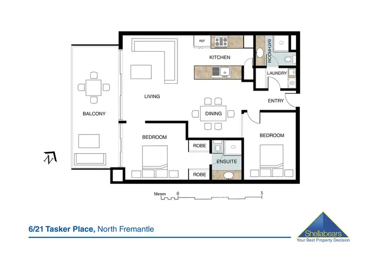 Floorplan of Homely apartment listing, 21/6 Tasker Place, North Fremantle WA 6159