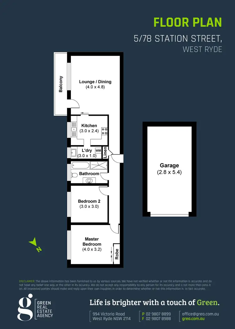 Floorplan of Homely unit listing, 5/78 Station Street, West Ryde NSW 2114