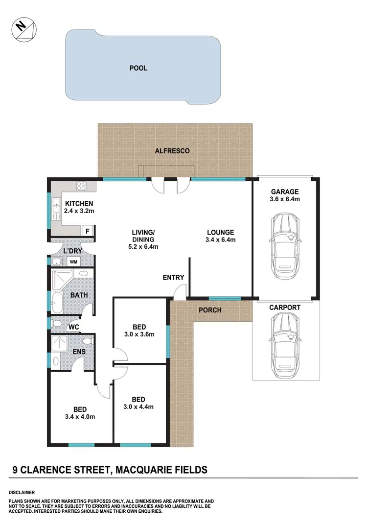 Floorplan of Homely house listing, 9 Clarence St, Macquarie Fields NSW 2564
