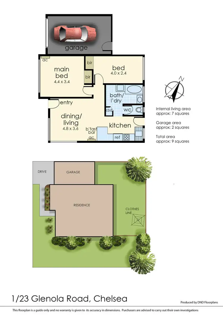 Floorplan of Homely unit listing, 1/23 Glenola Road, Chelsea VIC 3196