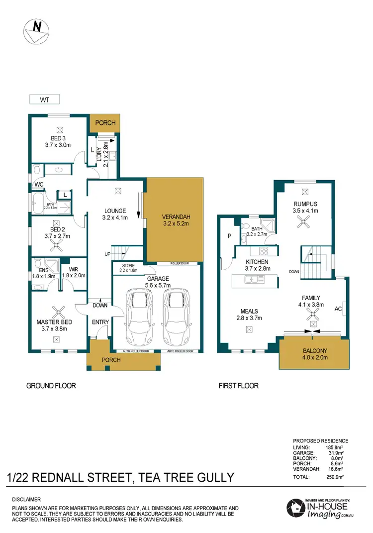 Floorplan of Homely house listing, 1/22 Rednall Street, Tea Tree Gully SA 5091