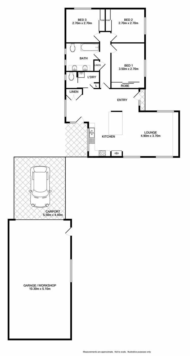 Floorplan of Homely house listing, 40 McFarland Road, Wodonga VIC 3690