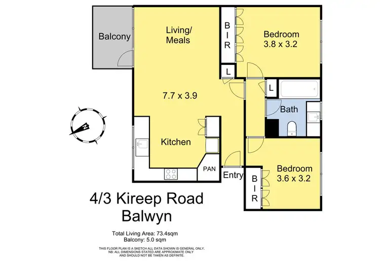 Floorplan of Homely apartment listing, 4/3-5 Kireep Road, Balwyn VIC 3103