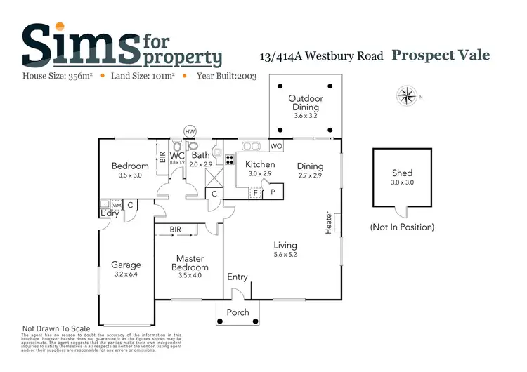 Floorplan of Homely unit listing, 13/414a Westbury Road, Prospect Vale TAS 7250