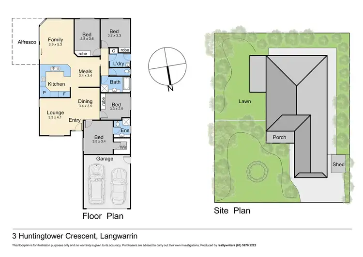 Floorplan of Homely house listing, 3 Huntingtower Crescent, Langwarrin VIC 3910
