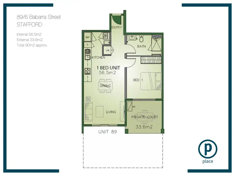 Floorplan of Homely unit listing, 89/6 Babarra Street, Stafford QLD 4053