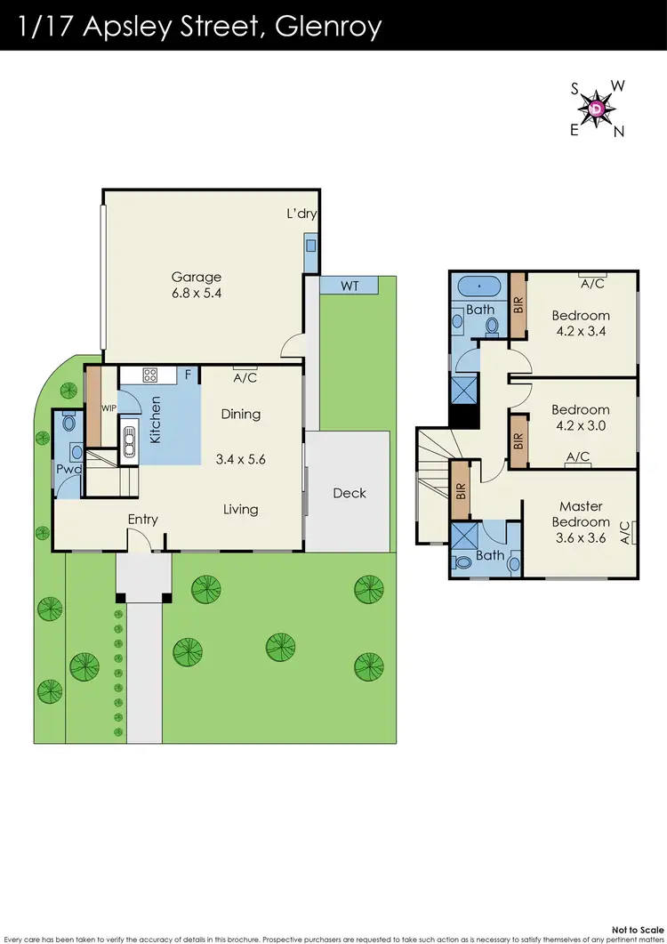 Floorplan of Homely townhouse listing, 1/17 Apsley Street, Glenroy VIC 3046
