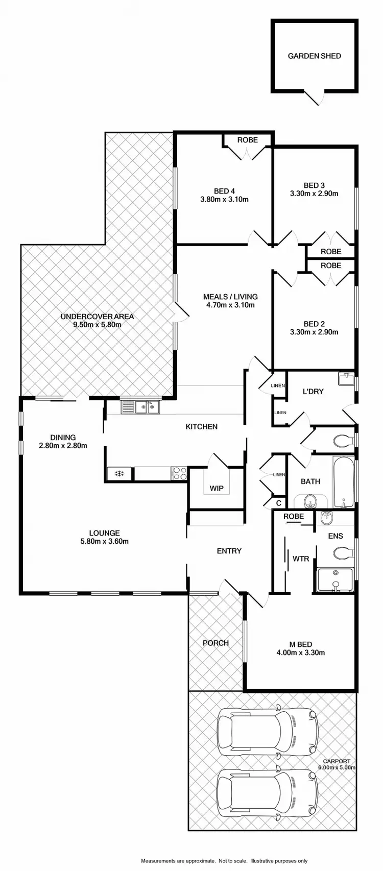 Floorplan of Homely house listing, 22 Moonya Drive, Wodonga VIC 3690