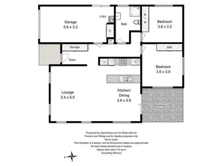 Floorplan of Homely unit listing, 1/17 Paramount Court, Shorewell Park TAS 7320