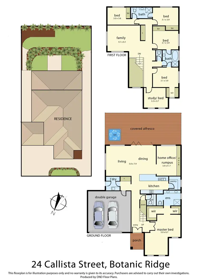 Floorplan of Homely house listing, 24 Callista Street, Botanic Ridge VIC 3977