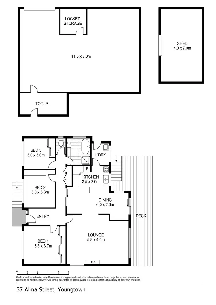 Floorplan of Homely house listing, 37 Alma Street, Youngtown TAS 7249