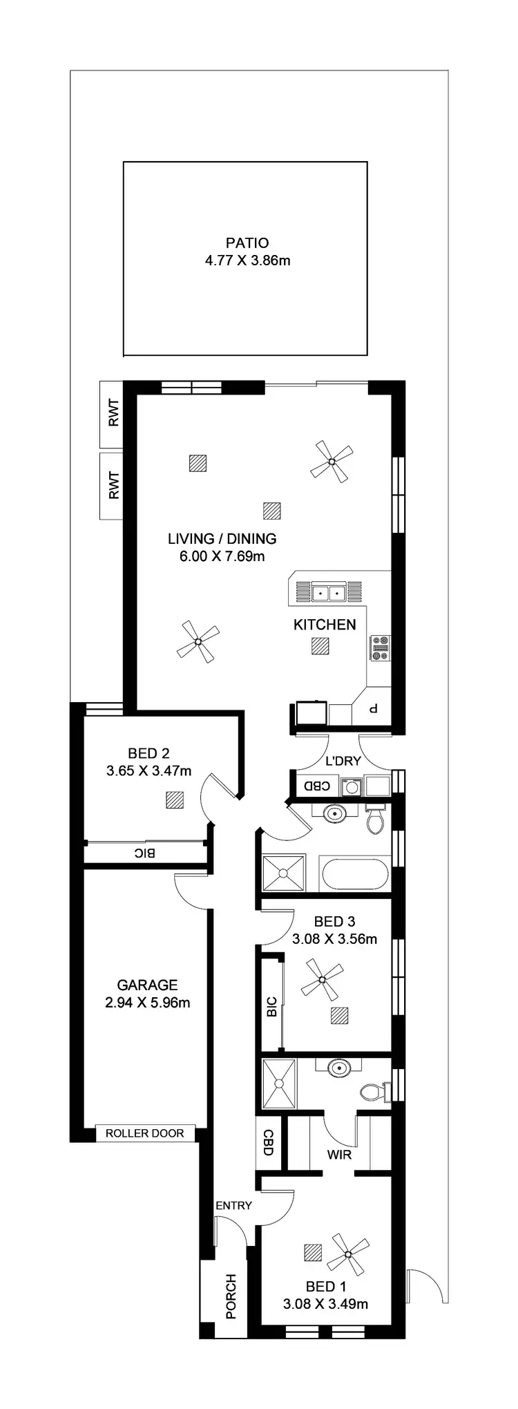Floorplan of Homely house listing, 32B Hayward Avenue, Torrensville SA 5031