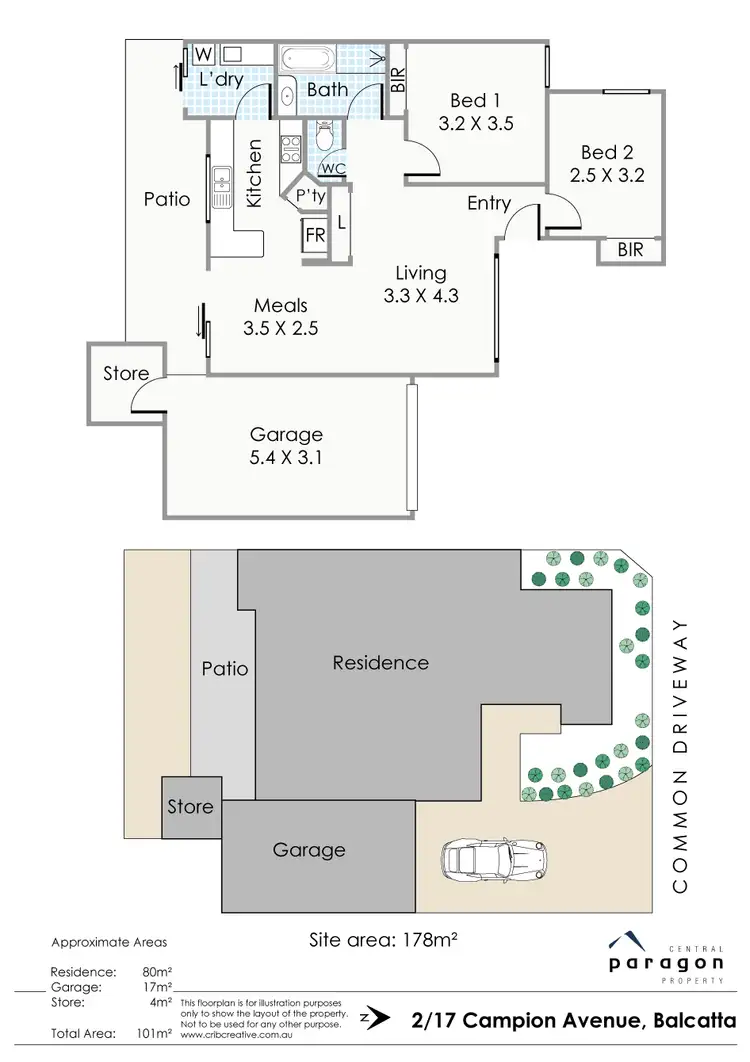 Floorplan of Homely villa listing, 2/17 Campion Avenue, Balcatta WA 6021