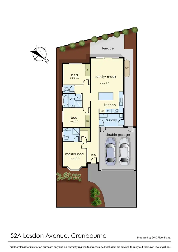 Floorplan of Homely house listing, 52a Lesdon Avenue, Cranbourne VIC 3977