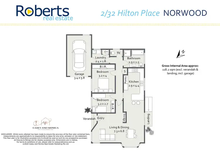 Floorplan of Homely unit listing, 2/32 Hilton Place, Norwood TAS 7250