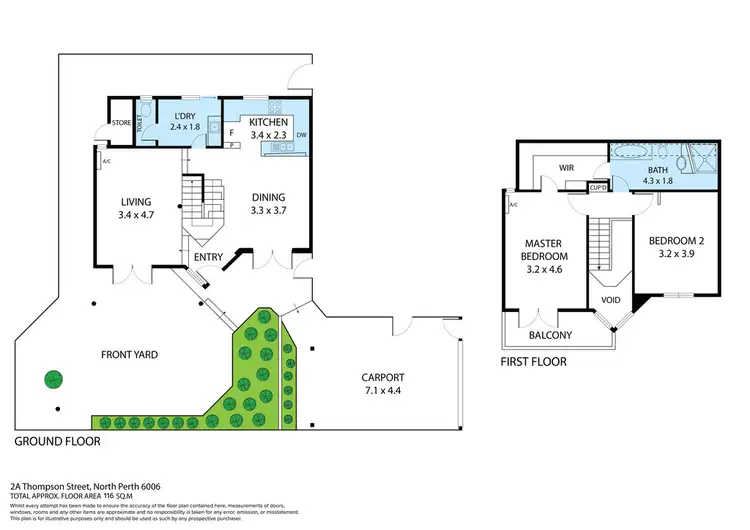 Floorplan of Homely house listing, 2A Thompson Street, North Perth WA 6006