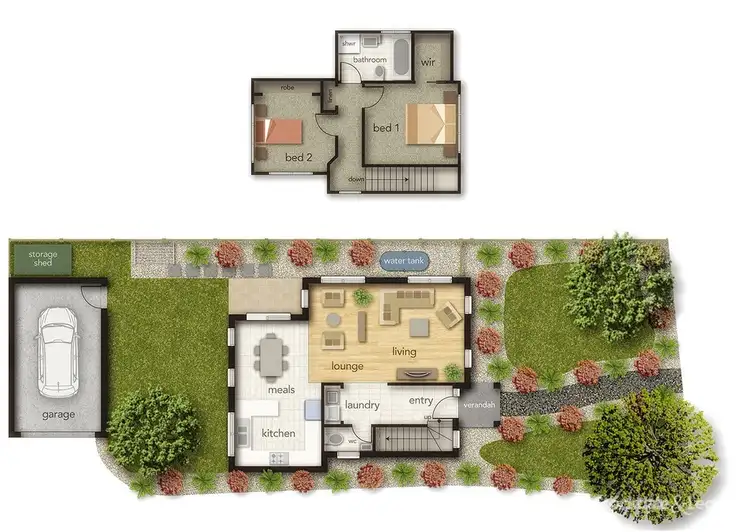 Floorplan of Homely townhouse listing, 6/5 Catherine Street, Boronia VIC 3155